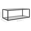 vidaXL Table basse Transparent 100x50x35 cm Verre tremp&eacute;