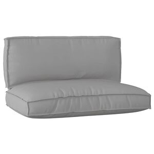 vidaXL Set de coussins de palette 2 pcs Gris Tissu Oxford