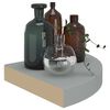vidaXL &Eacute;tag&egrave;re d'angle flottante gris 25x25x3,8 cm MDF