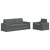 vidaXL Ensemble de Canap&eacute;s 2 pcs Gris fonc&eacute; 182 x 80 x 82 cm tissu