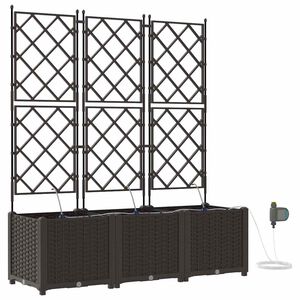 vidaXL Cache-pot de jardin 3 pcs Marron Acier