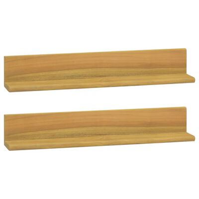 vidaXL Étagères murales 2 pcs 60x10x10 cm Bois de teck massif