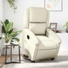 vidaXL Fauteuil inclinable &eacute;lectrique cr&egrave;me similicuir