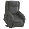 vidaXL Fauteuil inclinable de massage &eacute;lectrique gris fonc&eacute; tissu