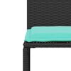 vidaXL Ensemble &agrave; manger de jardin 7 pcs coussins noir r&eacute;sine tress&eacute;e
