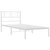 vidaXL Cadre de lit métal sans matelas et tête de lit blanc 100x190 cm