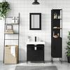 vidaXL Ensemble de meubles salle de bain 3 pcs noir bois d'ing&eacute;nierie