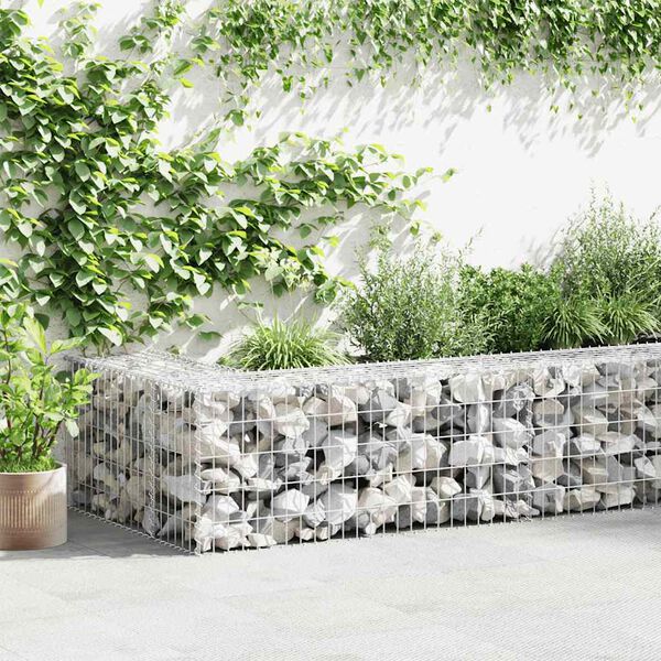 vidaXL Mur en gabion avec couvercles Acier galvanisé 900x30x50 cm