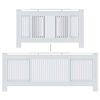 vidaXL Cache-radiateur MDF Blanc 205 cm