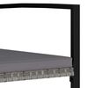 vidaXL Ensemble &agrave; manger de jardin 5 pcs R&eacute;sine tress&eacute;e Gris