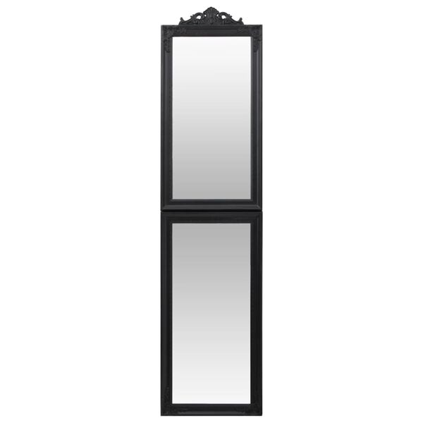 vidaXL Miroir sur pied Noir 40x160 cm