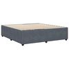 vidaXL Cadre de lit sans matelas gris fonc&eacute; king velours