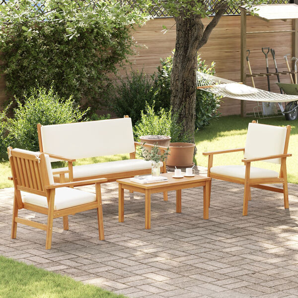 vidaXL Ensemble de canapé de jardin 4 pcs Marron 75 x 45 x 38cm