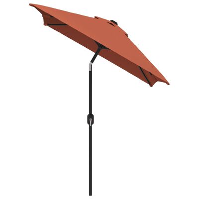 vidaXL Parasol d'extérieur avec mât en métal 300x200 cm terre cuite