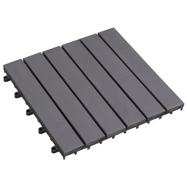vidaXL Carreaux de terrasse 10pcs Délavage gris 30x30 cm Acacia solide