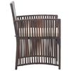 vidaXL Salon de jardin 4 pcs avec coussin R&eacute;sine tress&eacute;e Marron