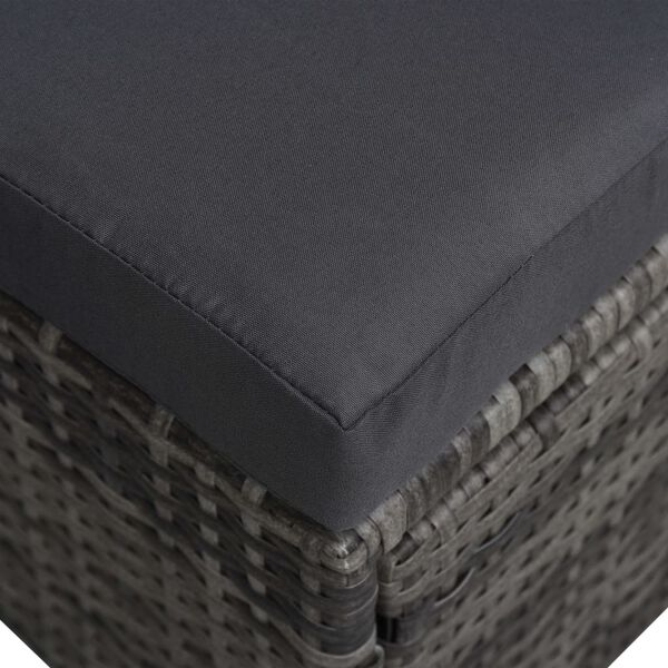 vidaXL Salon de jardin 9 pcs avec auvent r&eacute;sine tress&eacute;e anthracite