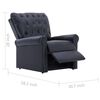 vidaXL Fauteuil inclinable noir similicuir