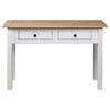vidaXL Table console Blanc 110x40x72 cm Pin solide Gamme Panama