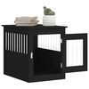 vidaXL Meuble de cage pour chiens noir 55x75x65 cm bois d'ing&eacute;nierie