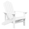 vidaXL Chaises de jardin Adirondack avec table PEHD Blanc