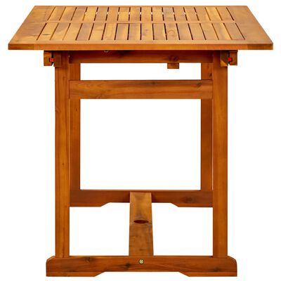 vidaXL Table à dîner de jardin (120-170)x80x75 cm Bois d'acacia massif