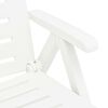 vidaXL Chaise longue pliable Plastique Blanc