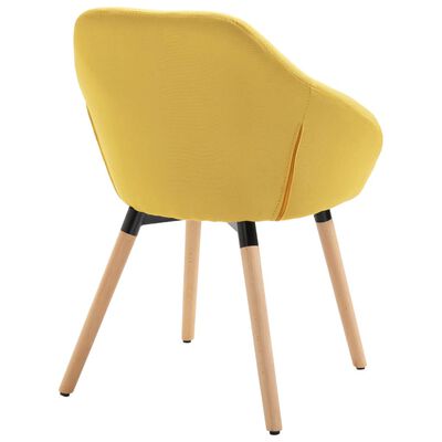 vidaXL Chaises à manger lot de 4 jaune tissu