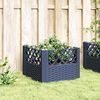 vidaXL Jardinière avec piquets bleu gris 43,5x43,5x43,5 cm PP
