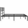 vidaXL Cadre de lit m&eacute;tal sans matelas avec t&ecirc;te de lit noir 183x213cm