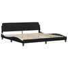 vidaXL Cadre de lit Viana avec LED sans matelas noir blanc 193x203 cm