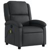 vidaXL Fauteuil de massage inclinable noir cuir véritable