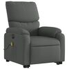 vidaXL Fauteuil inclinable de massage électrique gris foncé tissu