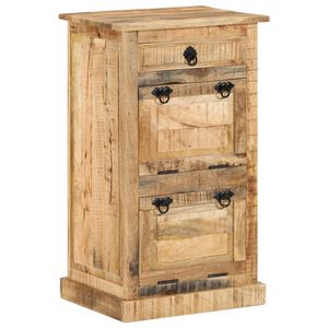 vidaXL Armoire &agrave; chaussures 4 niveaux avec tiroir Bois manguier brut