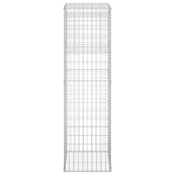 vidaXL Poteau &agrave; panier de gabion 50x50x180 cm Fer