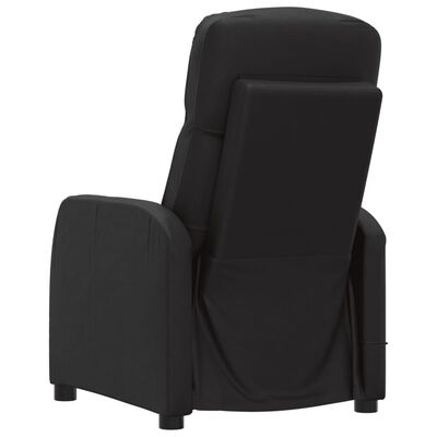 vidaXL Fauteuil de massage Noir Similicuir