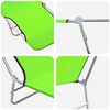 vidaXL Chaises longues pliables lot de 2 Acier et tissu Vert
