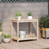vidaXL Table de rempotage avec &eacute;tag&egrave;re 82,5x50x75cm bois massif de pin