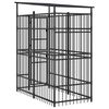 vidaXL Chenil d'ext&eacute;rieur avec toit pour chiens Acier 1,84 m&sup2;