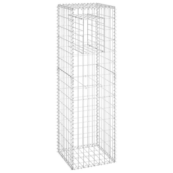 vidaXL Poteau à panier de gabion 40x40x140 cm Fer