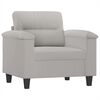 vidaXL Fauteuil gris clair 60 cm tissu microfibre
