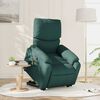 vidaXL Fauteuil inclinable de massage vert foncé tissu