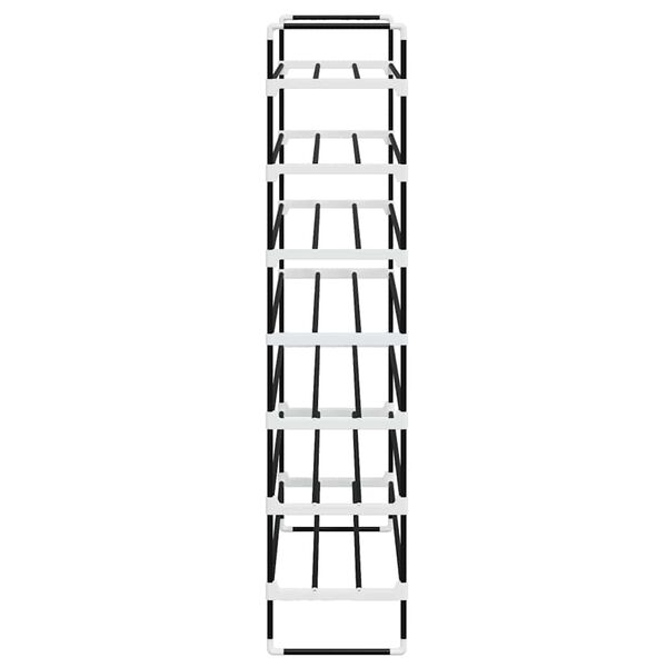 vidaXL Range-chaussures avec 7 &eacute;tag&egrave;res M&eacute;tal et plastique Noir