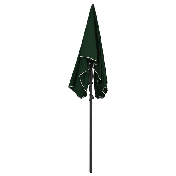 vidaXL Parasol de jardin avec mât 200x130 cm vert
