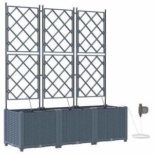 vidaXL Cache-pot de jardin 3 pcs Gris Clair Acier