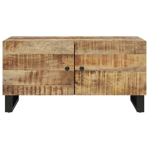 vidaXL Table basse 80x50x40 cm Bois de manguier solide et d'ing&eacute;nierie