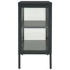vidaXL Buffet Anthracite 70x35x70 cm Acier et verre