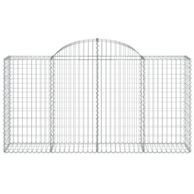 vidaXL Panier de gabions arqué 200x50x100/120 cm Fer galvanisé