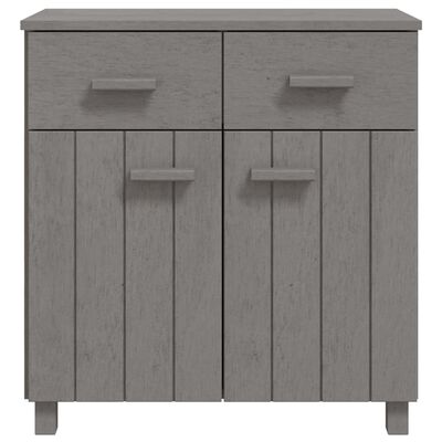 vidaXL Buffet HAMAR Gris clair 79x40x80 cm Bois massif de pin