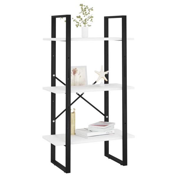 vidaXL &Eacute;tag&egrave;re de rangement blanc 60x30x105 cm bois d'ing&eacute;nierie